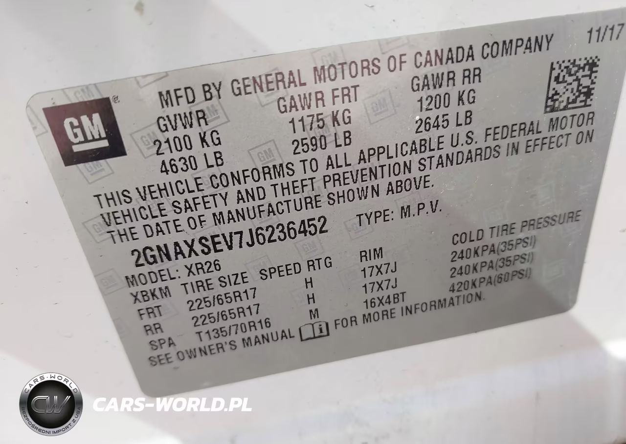 2018 Chevrolet Equinox Lt VIN:2GNAXSEV7J6236452 - 9