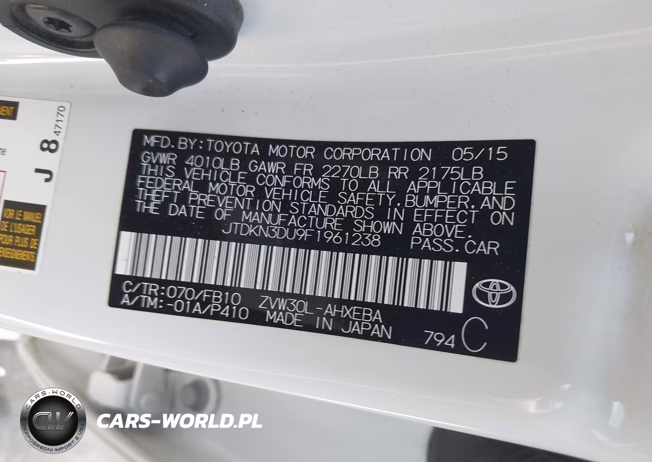 2015 Toyota Prius Three VIN:JTDKN3DU9F1961238 - 9