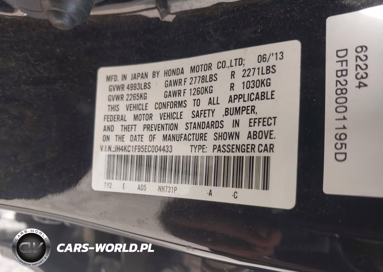 2014 Acura Rlx VIN:JH4KC1F95EC004433 - 9