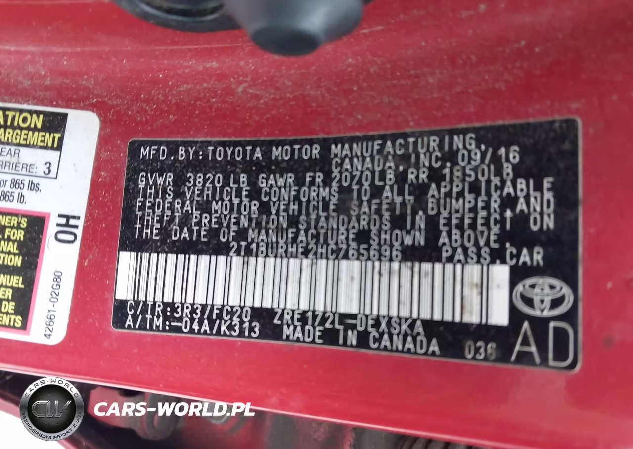 2017 Toyota Corolla Se VIN:2T1BURHE2HC765696 - 9