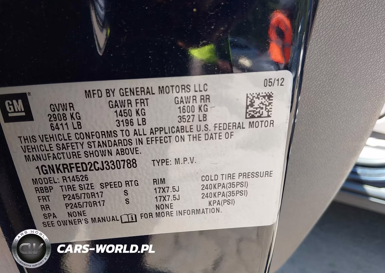 2012 Chevrolet Traverse Ls VIN:1GNKRFED2CJ330788 - 9