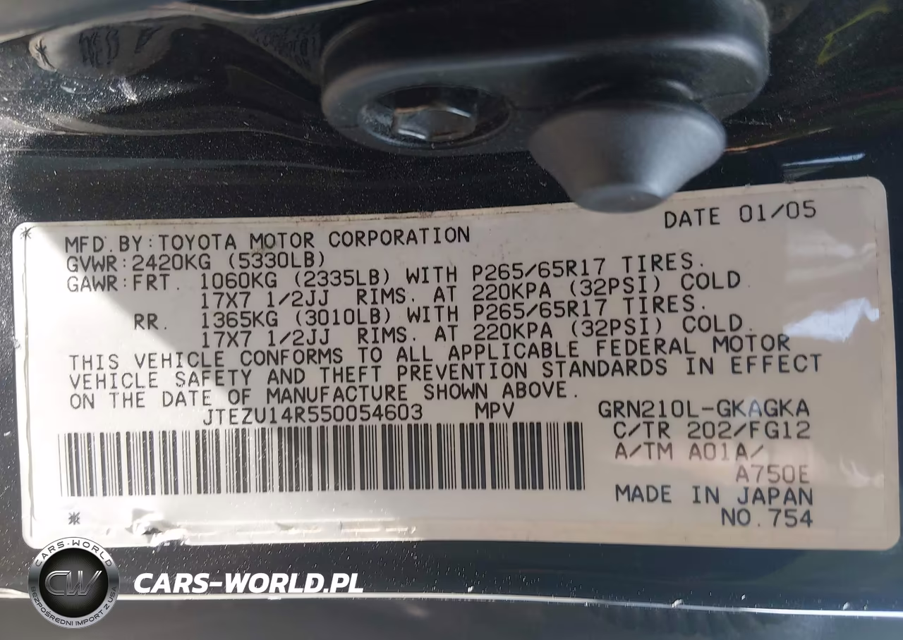 2005 Toyota 4Runner Sr5 V6 VIN:JTEZU14R550054603 - 9