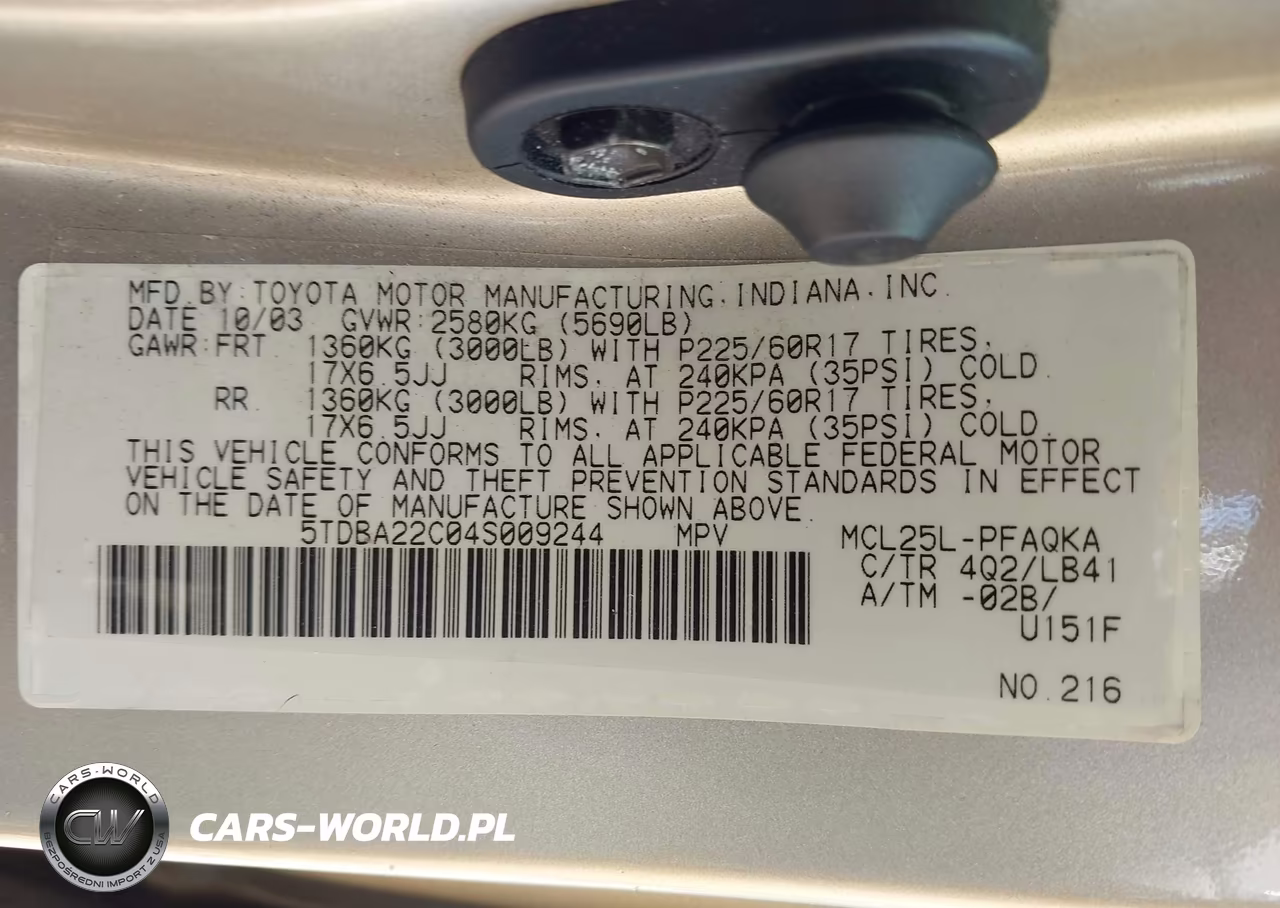 2004 Toyota Sienna Xle Limited VIN:5TDBA22C04S009244 - 9