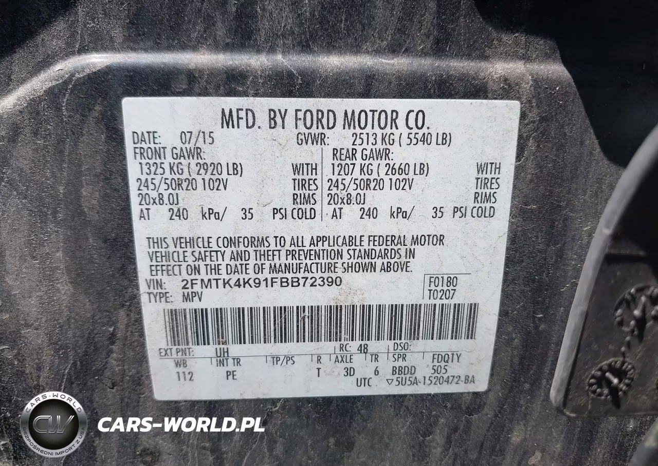 2015 Ford Edge Titanium VIN:2FMTK4K91FBB72390 - 9