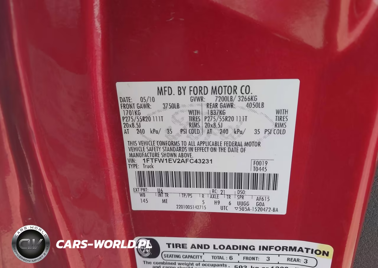 2010 Ford F-150 Fx4-Harley-Davidson-King Ranch-Lariat-Platinum-Xl-Xlt VIN:1FTFW1EV2AFC43231 - 9