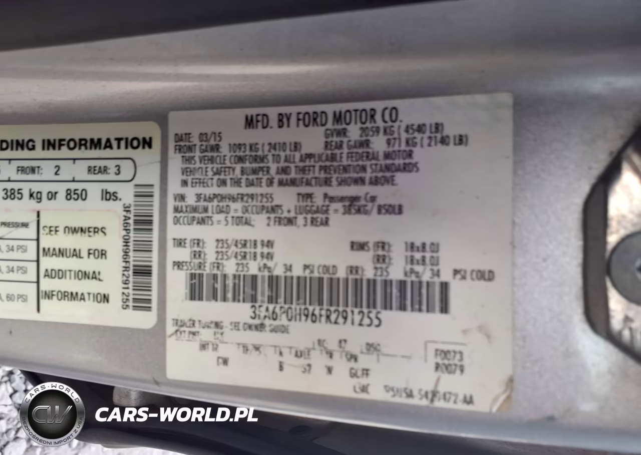 2015 Ford Fusion Se VIN:3FA6P0H96FR291255 - 9