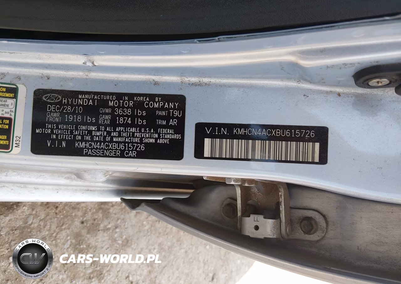2011 Hyundai Accent Gls VIN:KMHCN4ACXBU615726 - 9