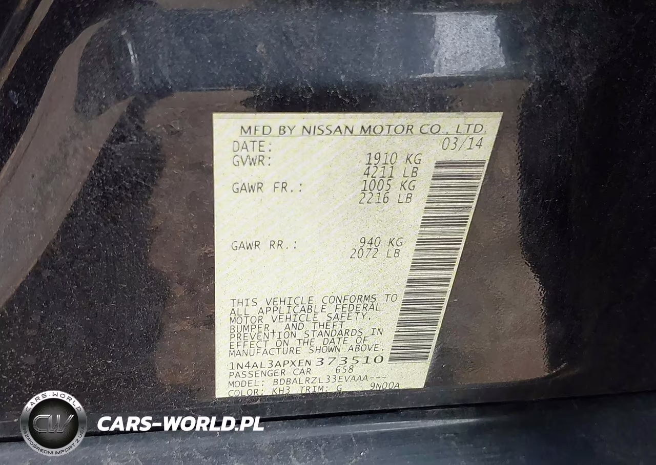 2014 Nissan Altima 2.5 VIN:1N4AL3APXEN373510 - 9