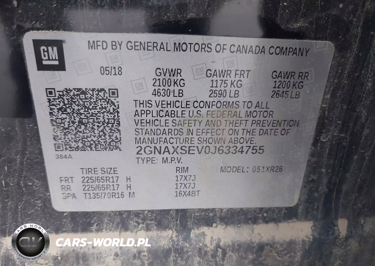 2018 Chevrolet Equinox Lt VIN:2GNAXSEV0J6334755 - 9