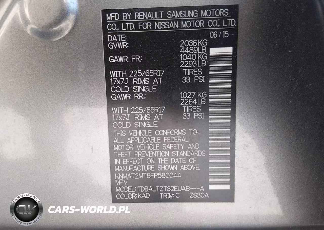 2015 Nissan Rogue Sv VIN:KNMAT2MT8FP580044 - 9