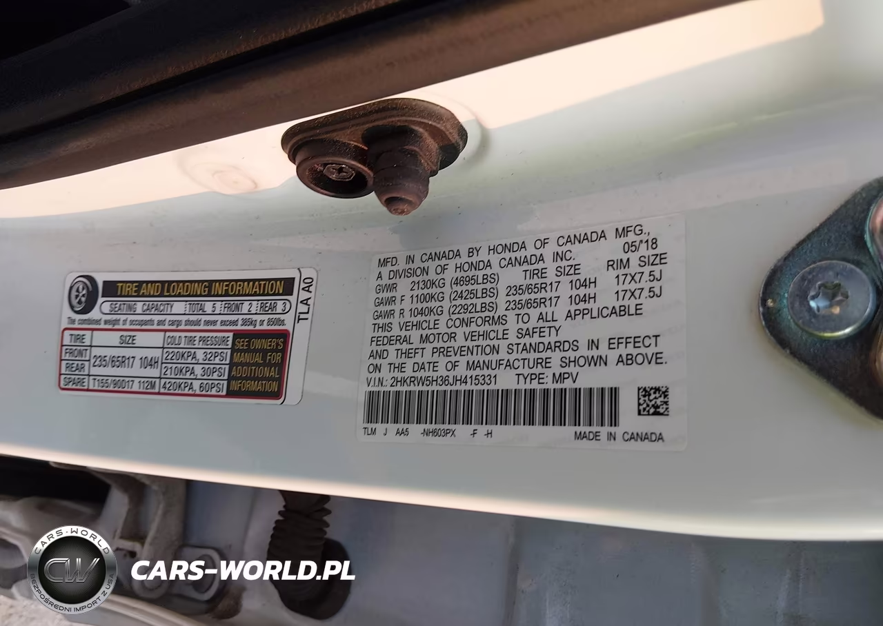 2018 Honda Cr-V Lx VIN:2HKRW5H36JH415331 - 9