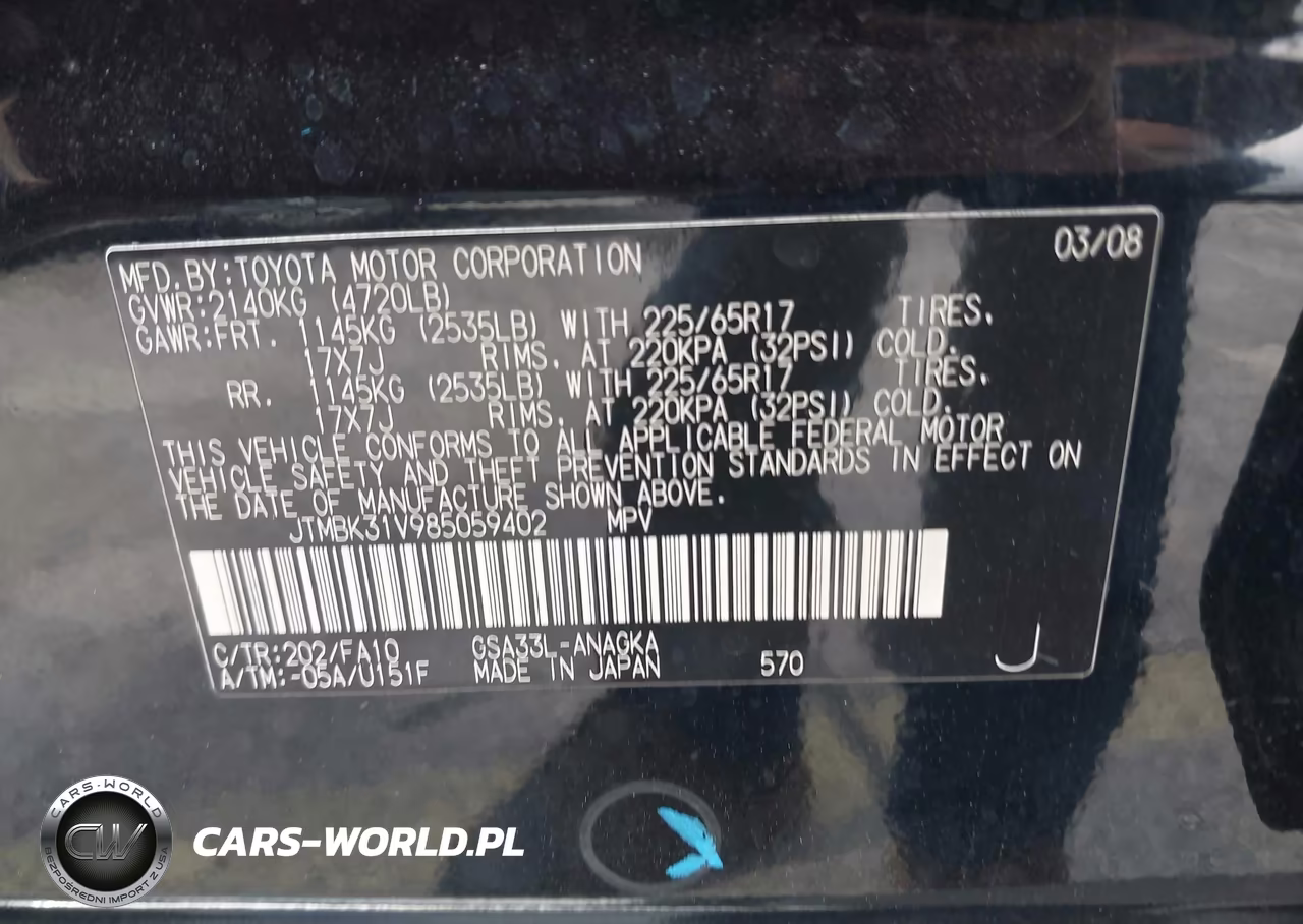 2008 Toyota Rav4 Limited V6 VIN:JTMBK31V985059402 - 9