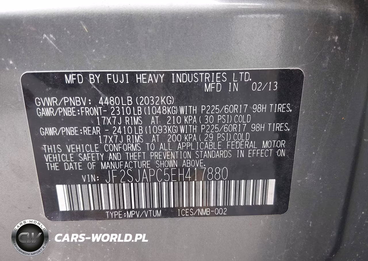2014 Subaru Forester 2.5I Touring VIN:JF2SJAPC5EH417880 - 9