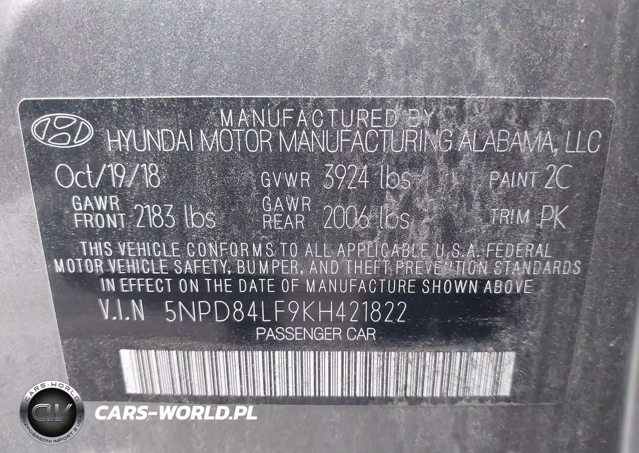 2019 Hyundai Elantra Sel VIN:5NPD84LF9KH421822 - 9