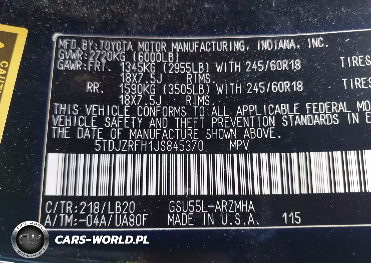 2018 Toyota Highlander Xle VIN:5TDJZRFH1JS845370 - 9