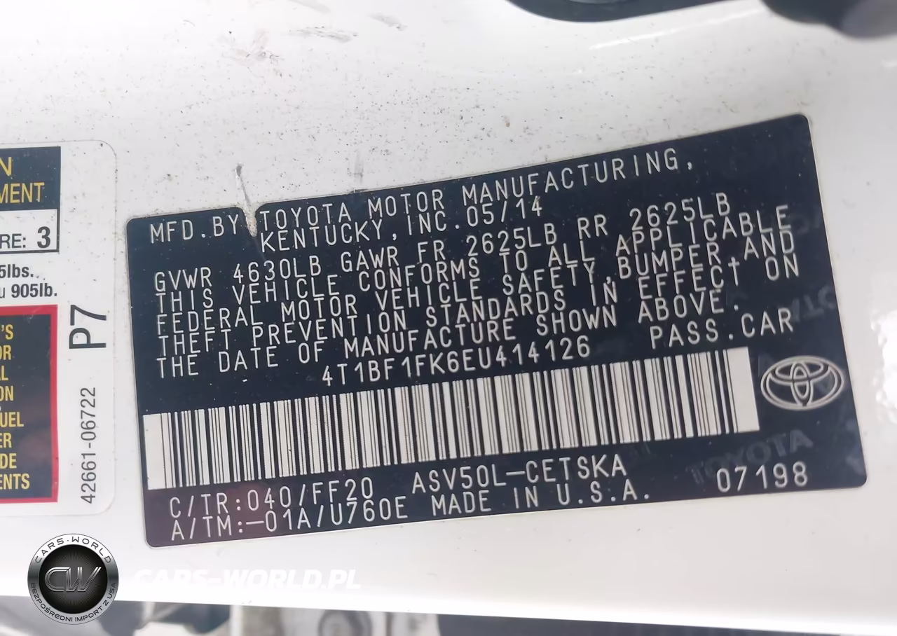 2014 Toyota Camry Se VIN:4T1BF1FK6EU414126 - 9