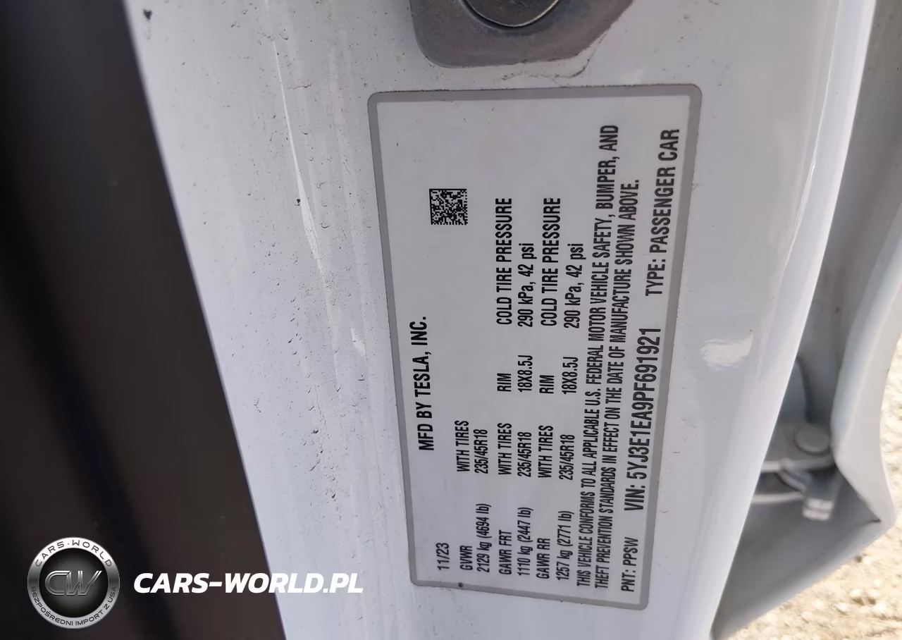 2023 Tesla Model 3 Rear-Wheel Drive VIN:5YJ3E1EA9PF691921 - 9
