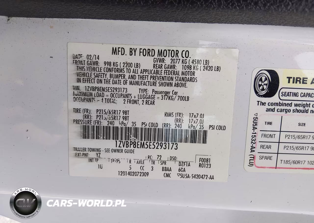 2014 Ford Mustang V6 VIN:1ZVBP8EM5E5293173 - 9