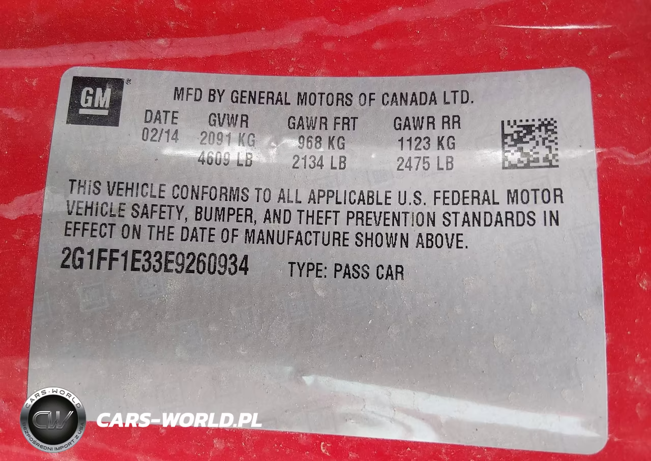 2014 Chevrolet Camaro 1Lt VIN:2G1FF1E33E9260934 - 9