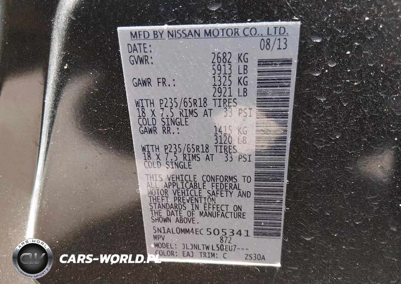 2014 Infiniti Qx60 VIN:5N1AL0MM4EC505341 - 9