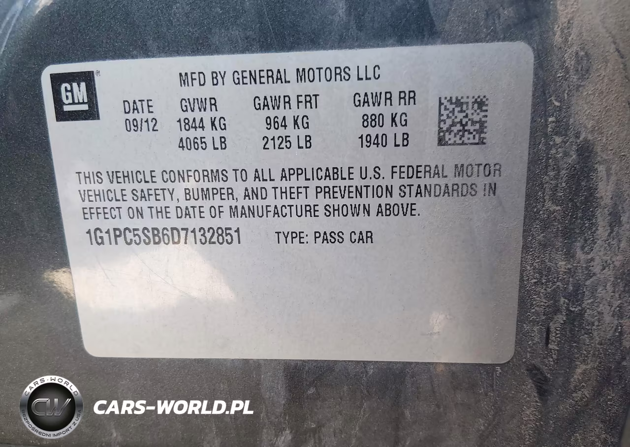 2013 Chevrolet Cruze 1Lt Auto VIN:1G1PC5SB6D7132851 - 9