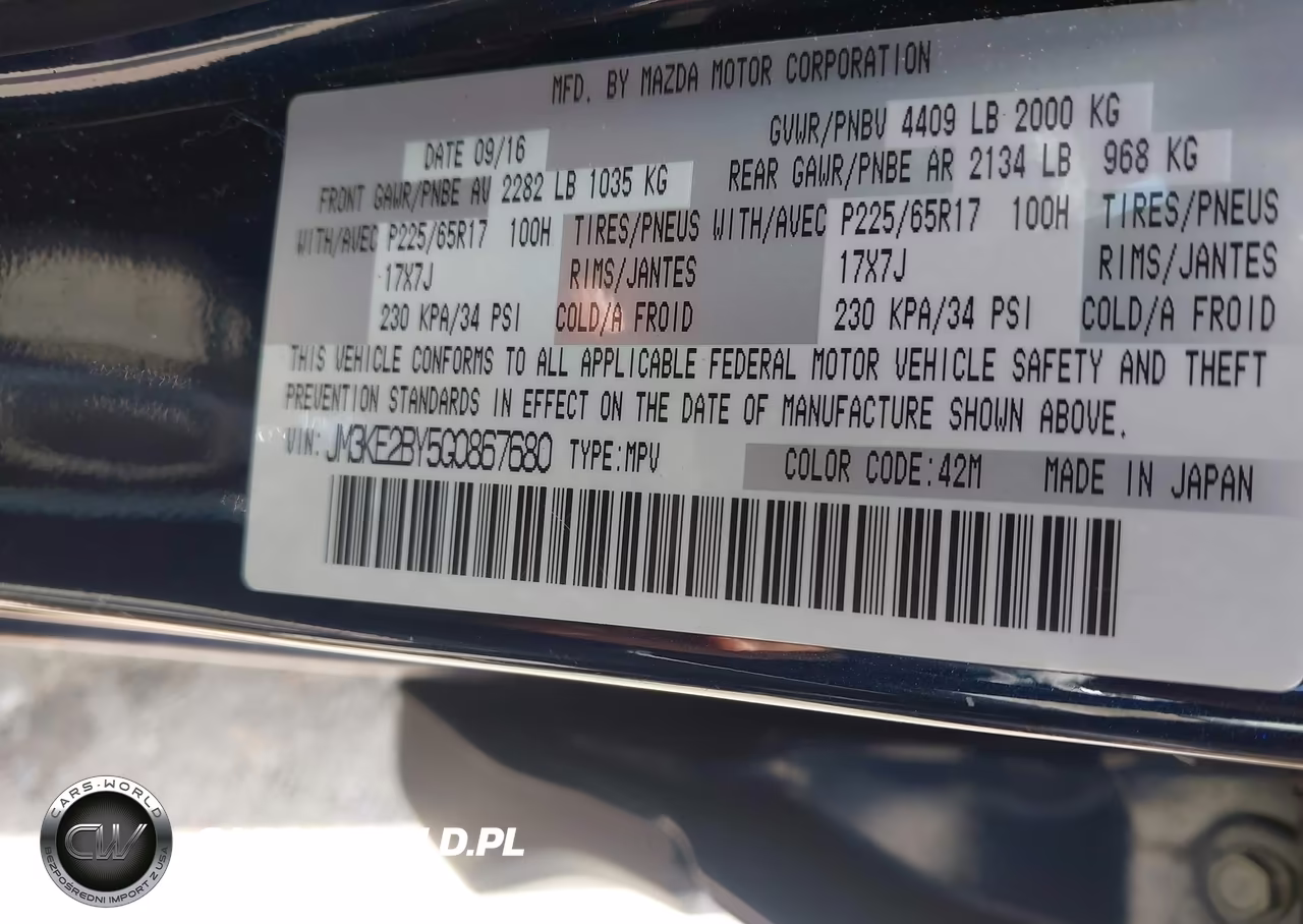 2016 Mazda Cx-5 Sport VIN:JM3KE2BY5G0867680 - 9