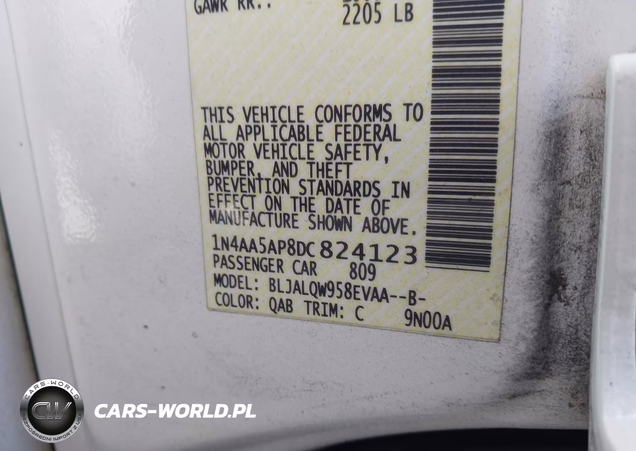 2013 Nissan Maxima 3.5 S VIN:1N4AA5AP8DC824123 - 9