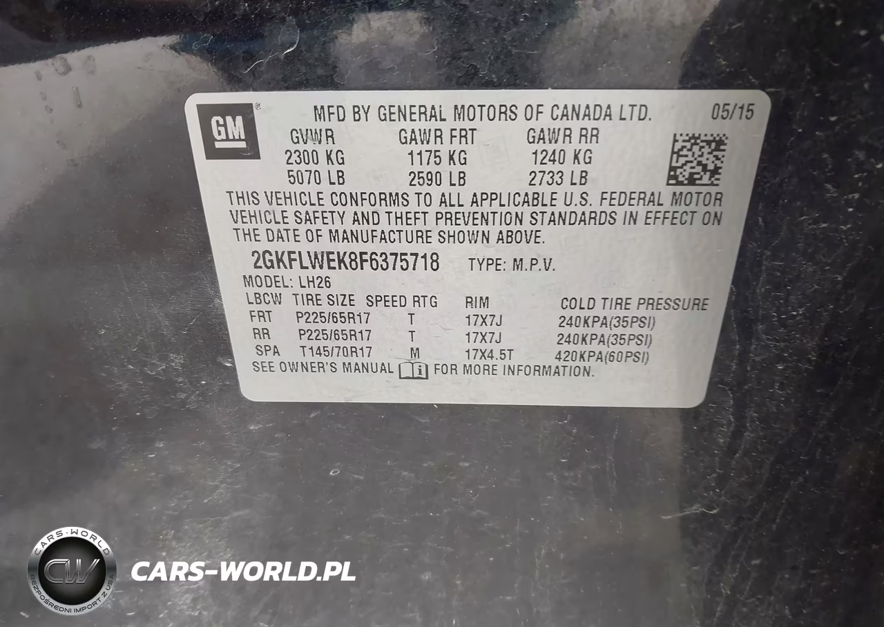 2015 GMC Terrain Sle-2 VIN:2GKFLWEK8F6375718 - 9