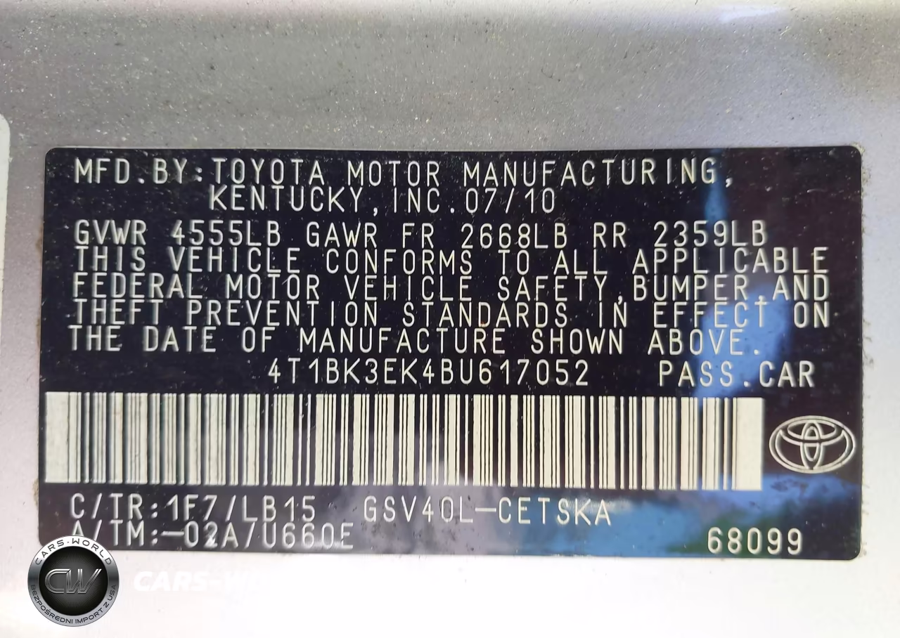 2011 Toyota Camry Se V6 VIN:4T1BK3EK4BU617052 - 9