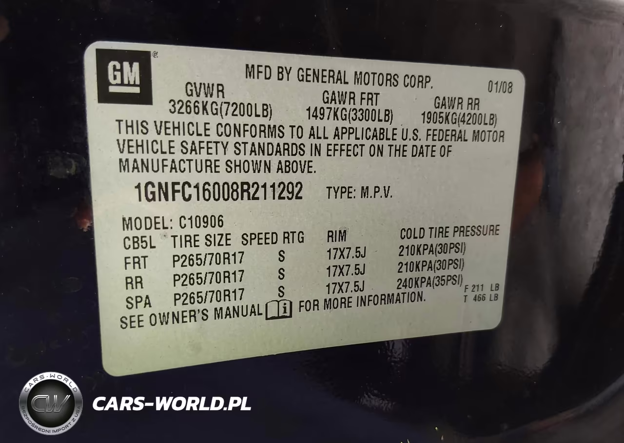 2008 Chevrolet Suburban 1500 Lt VIN:1GNFC16008R211292 - 9
