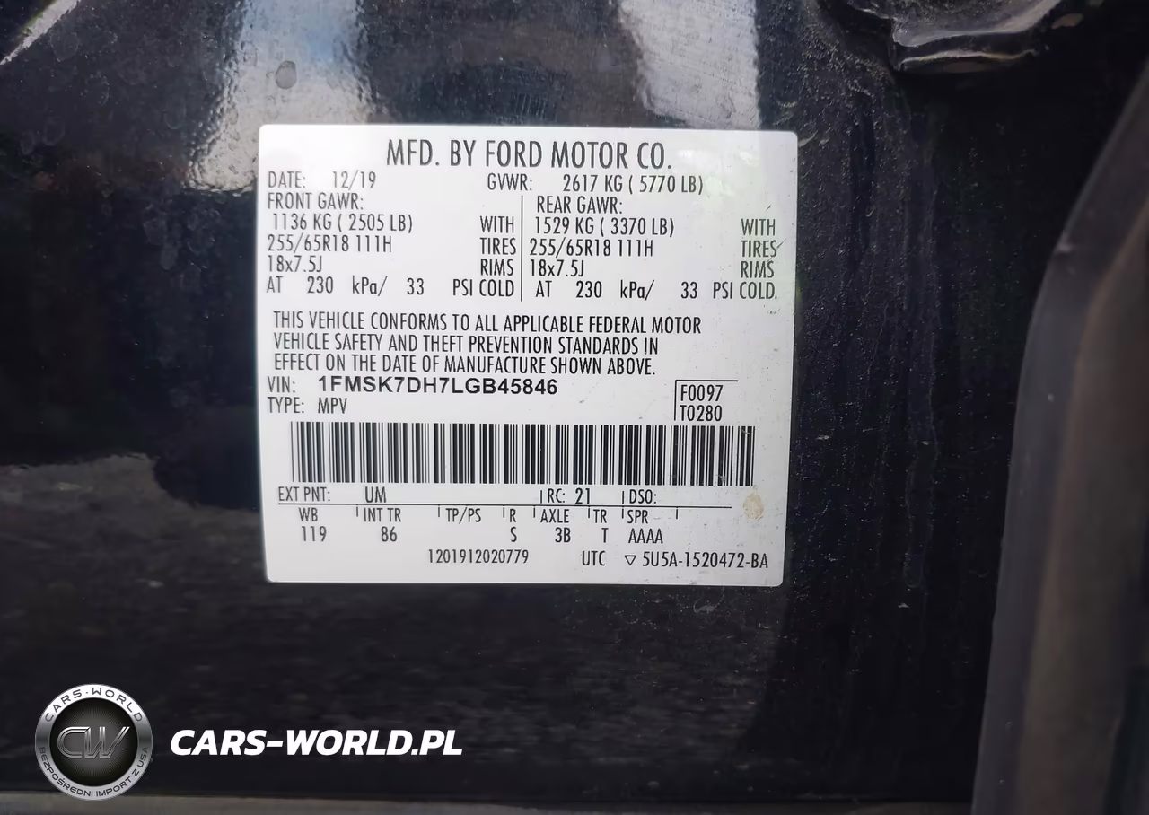 2020 Ford Explorer Xlt VIN:1FMSK7DH7LGB45846 - 9