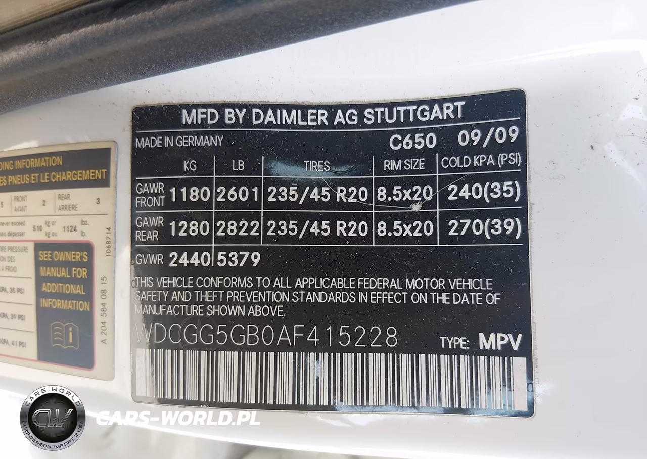 2010 Mercedes-Benz Glk 350 VIN:WDCGG5GB0AF415228 - 9