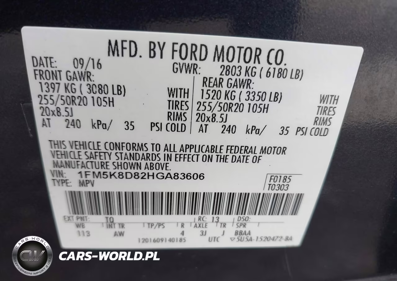 2017 Ford Explorer Xlt VIN:1FM5K8D82HGA83606 - 9