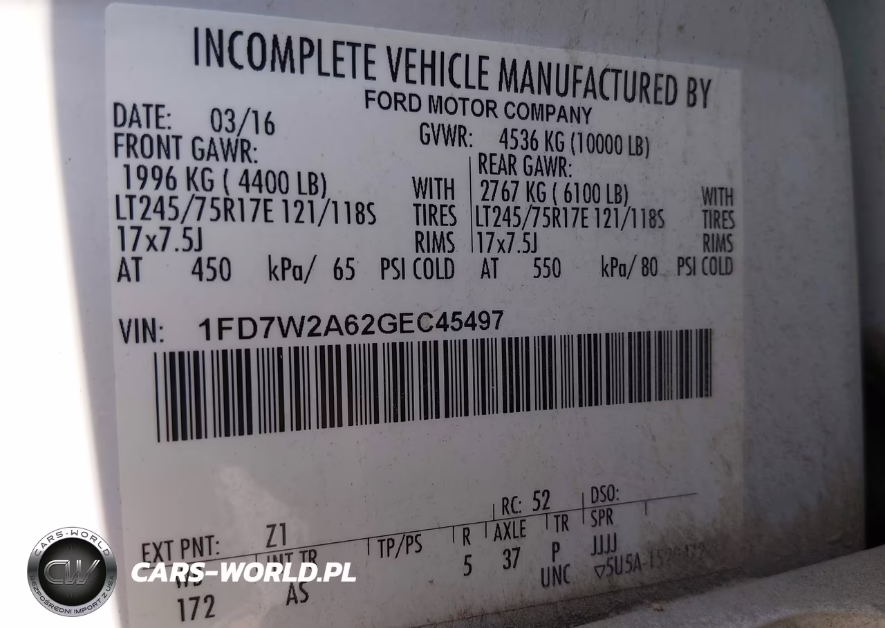 2016 Ford F-250 Xl VIN:1FD7W2A62GEC45497 - 9