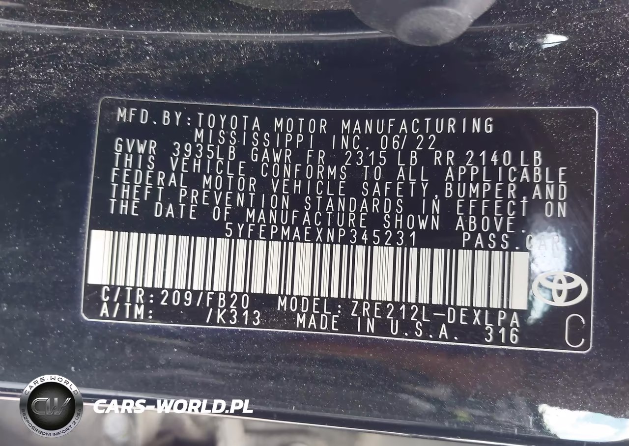 2022 Toyota Corolla Le VIN:5YFEPMAEXNP345231 - 9