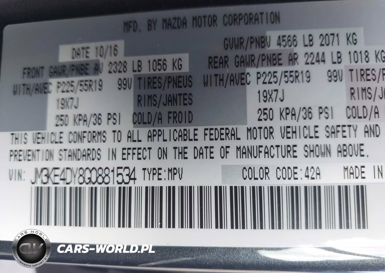 2016 Mazda Cx-5 Grand Touring VIN:JM3KE4DY8G0881534 - 9