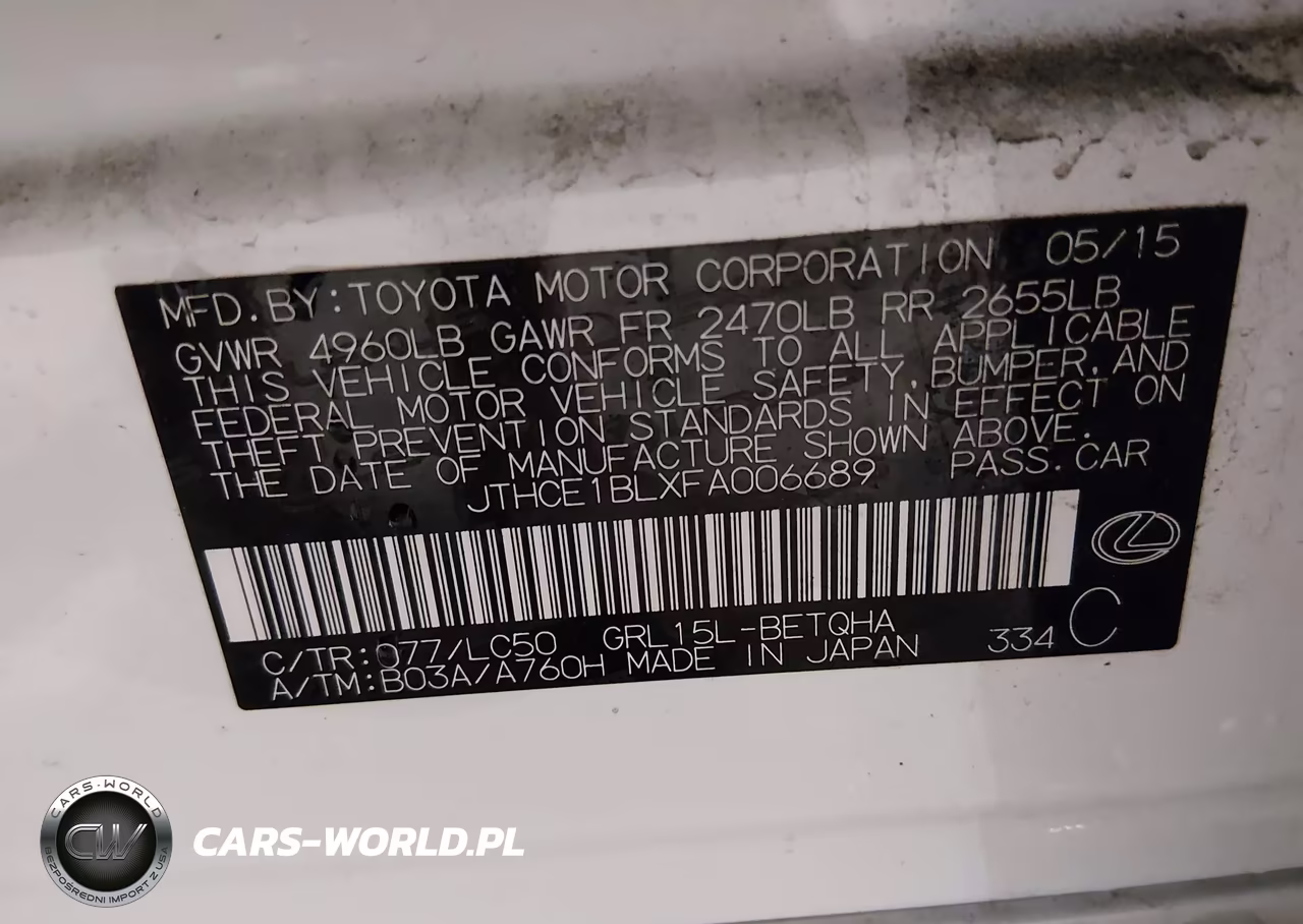 2015 Lexus Gs 350 VIN:JTHCE1BLXFA006689 - 9