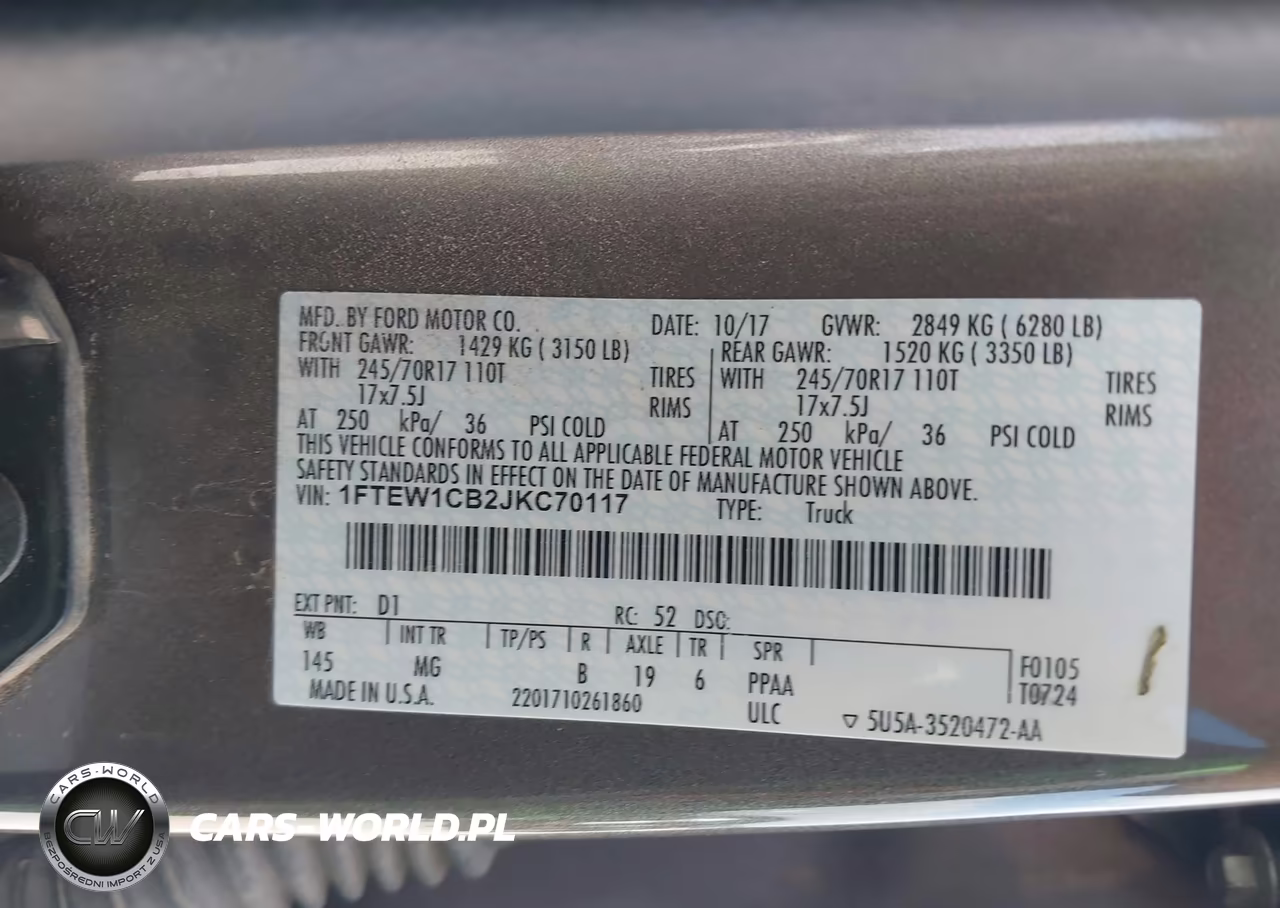 2018 Ford F-150 Xlt VIN:1FTEW1CB2JKC70117 - 9