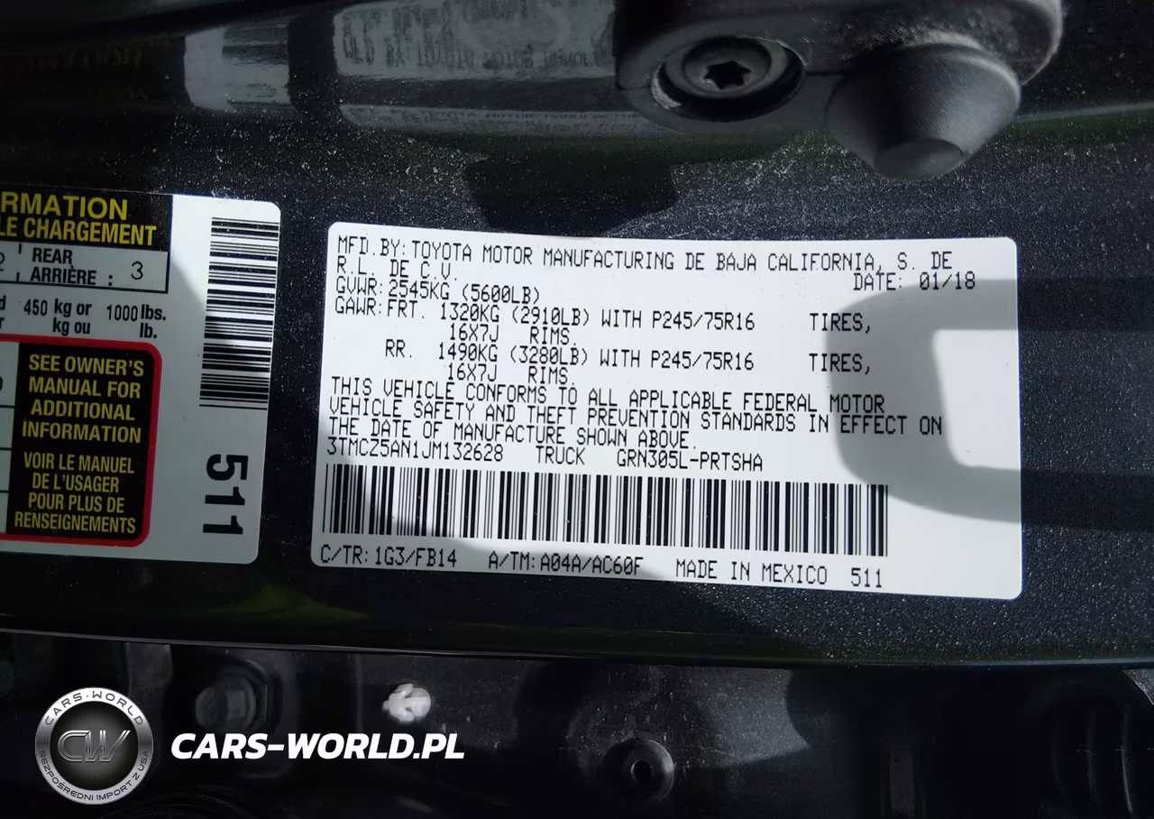 2018 Toyota Tacoma Sr V6 VIN:3TMCZ5AN1JM132628 - 9