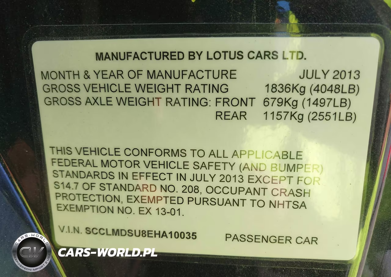 2014 Lotus Evora S 2+2 VIN:SCCLMDSU8EHA10035 - 9
