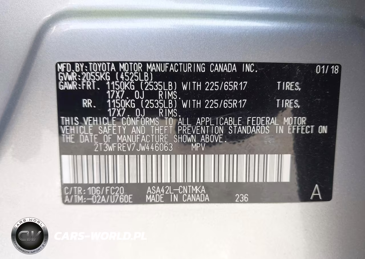 2018 Toyota Rav4 Xle VIN:2T3WFREV7JW446063 - 9