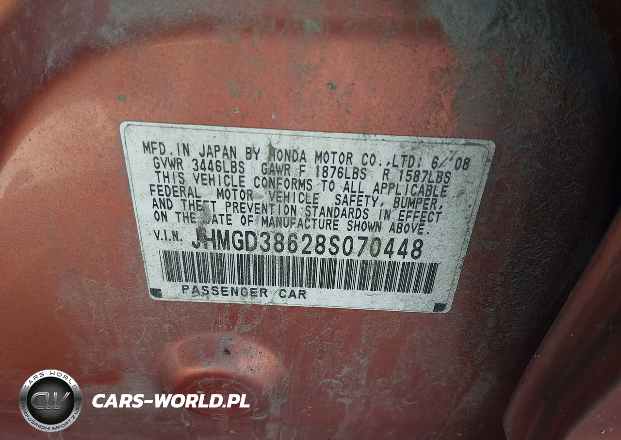 2008 Honda Fit Sport VIN:JHMGD38628S070448 - 9