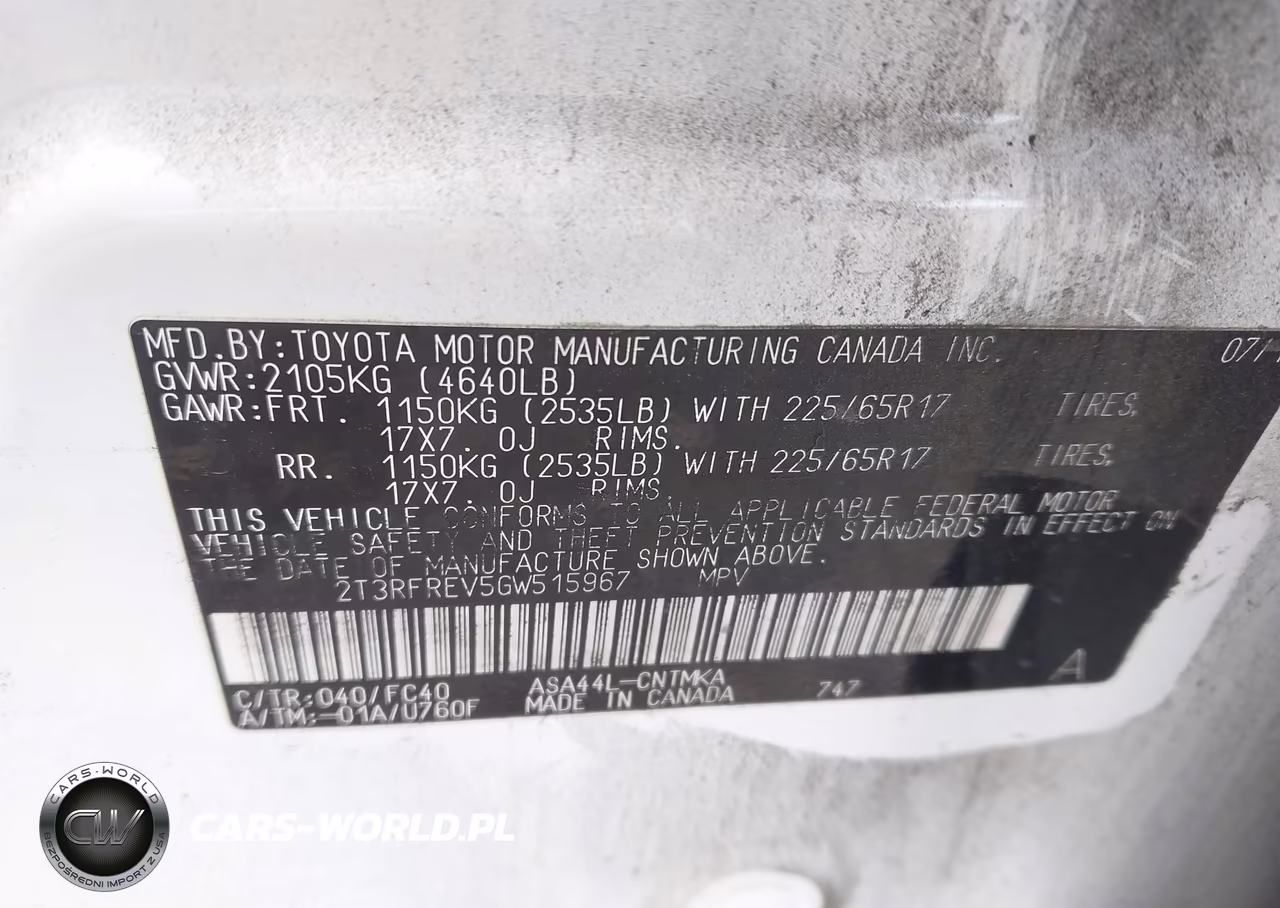 2016 Toyota Rav4 Xle VIN:2T3RFREV5GW515967 - 9