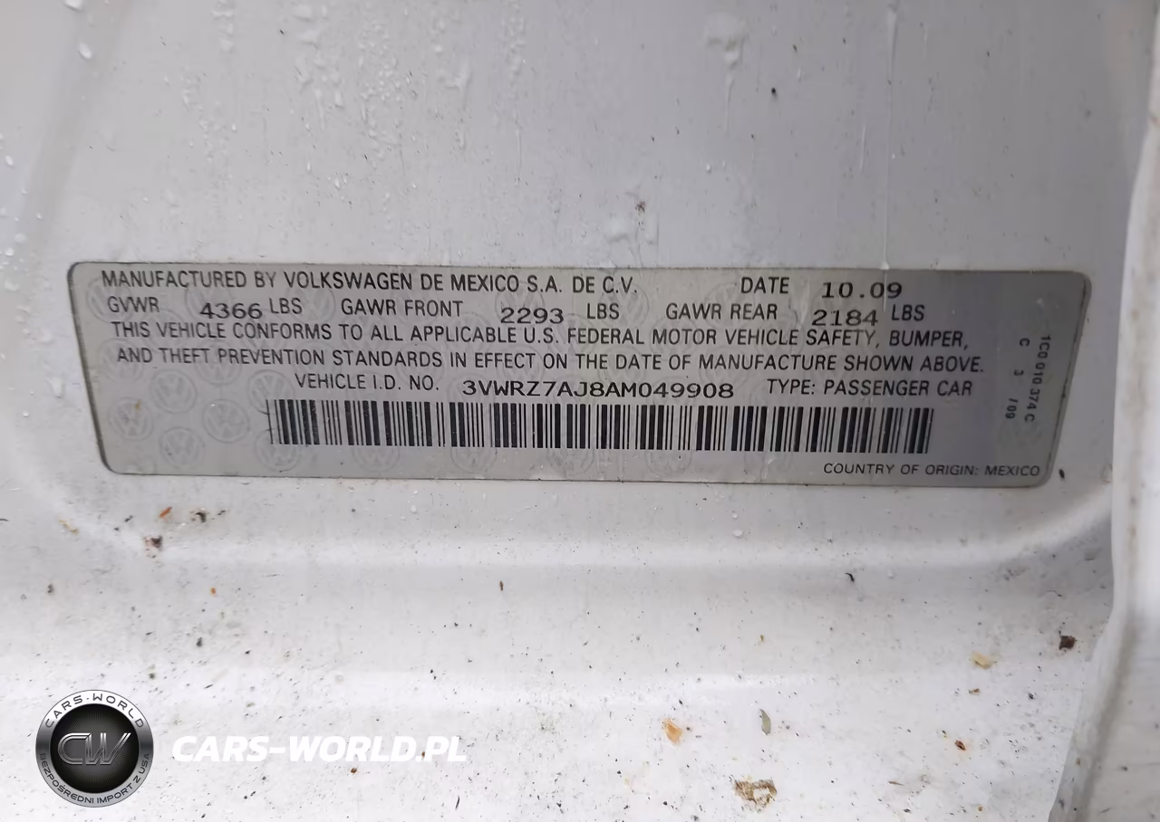 2010 Volkswagen Jetta Se VIN:3VWRZ7AJ8AM049908 - 9