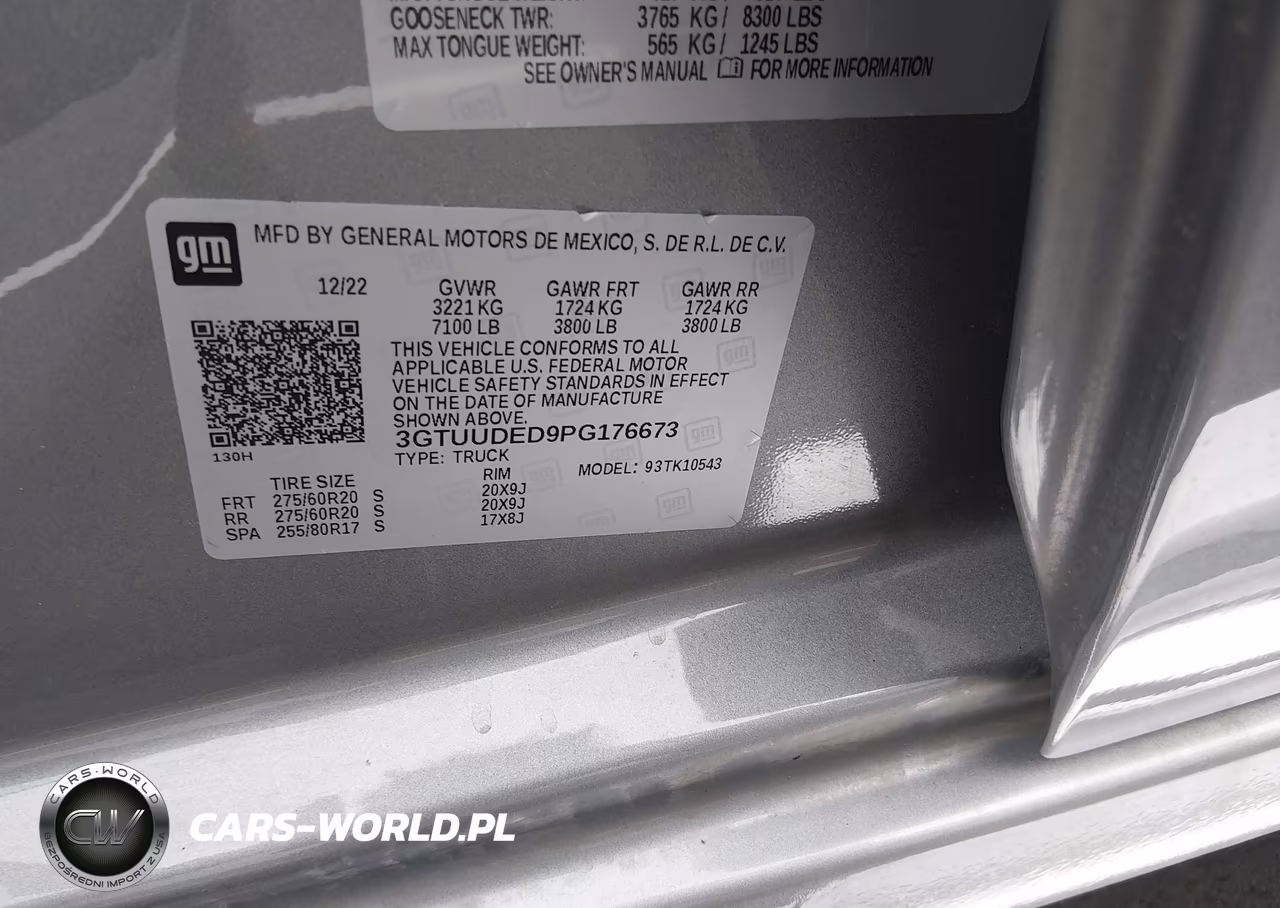 2023 GMC Sierra 1500 4Wd Short Box Slt VIN:3GTUUDED9PG176673 - 9
