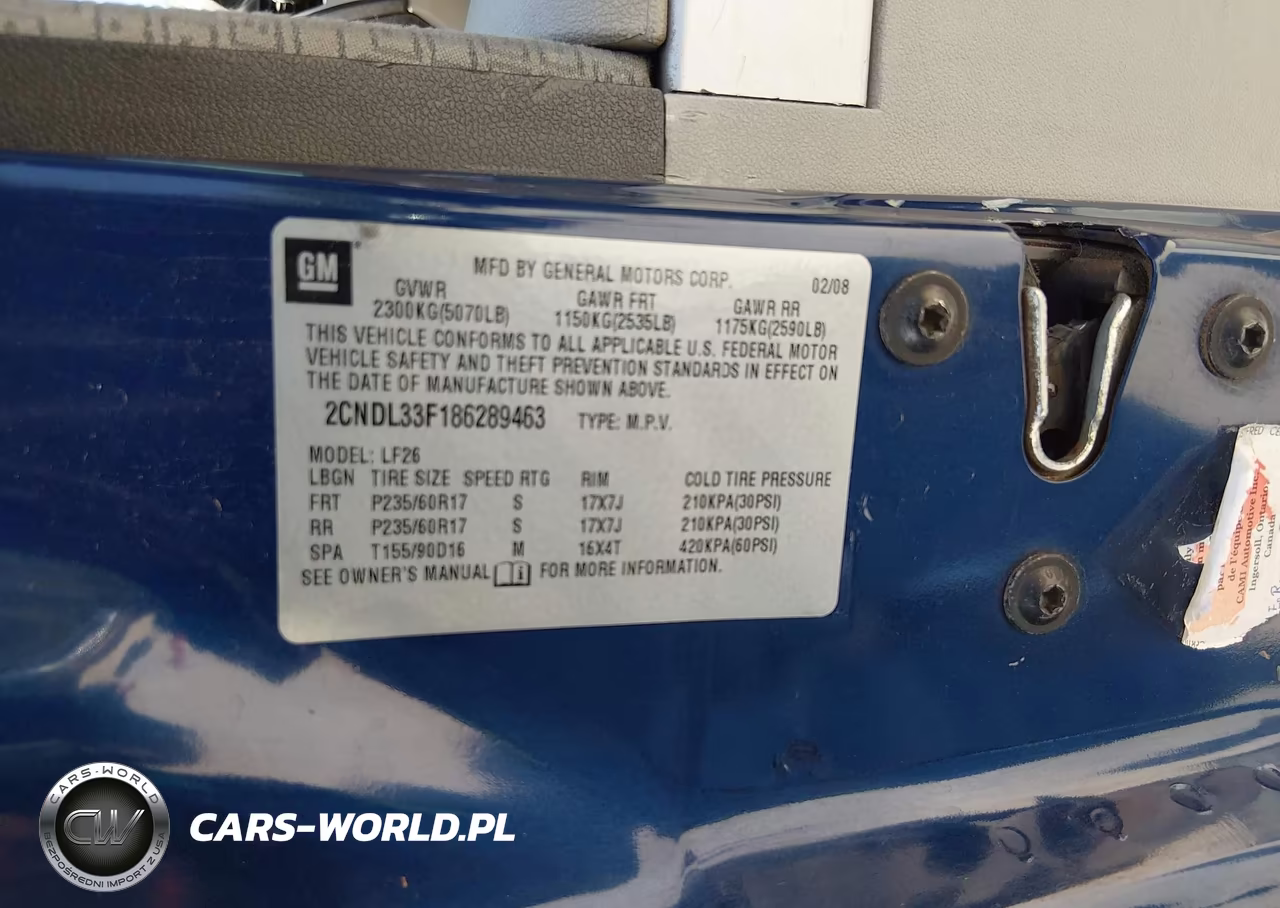 2008 Chevrolet Equinox Lt VIN:2CNDL33F186289463 - 9