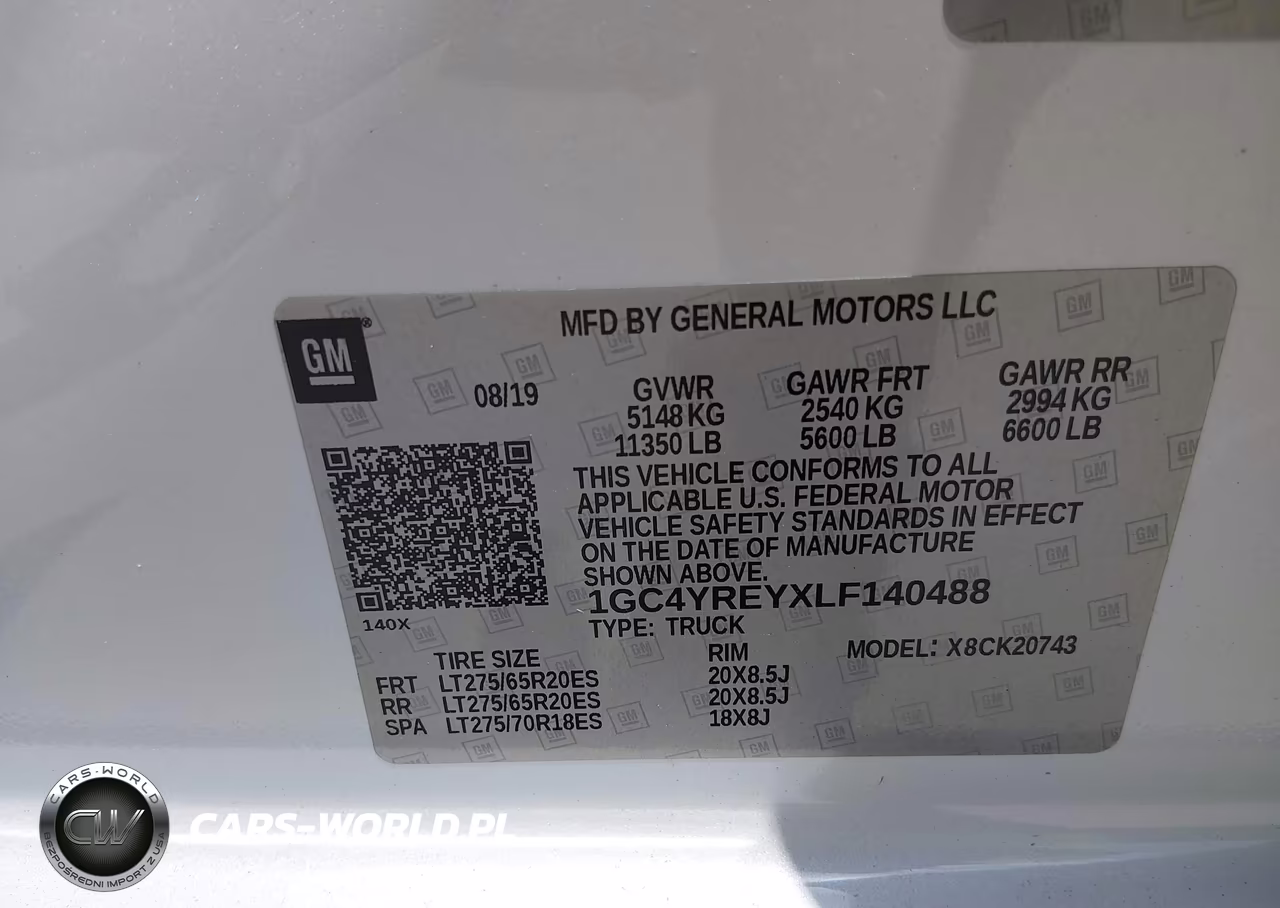 2020 Chevrolet Silverado 2500Hd 4Wd Standard Bed High Country VIN:1GC4YREYXLF140488 - 8