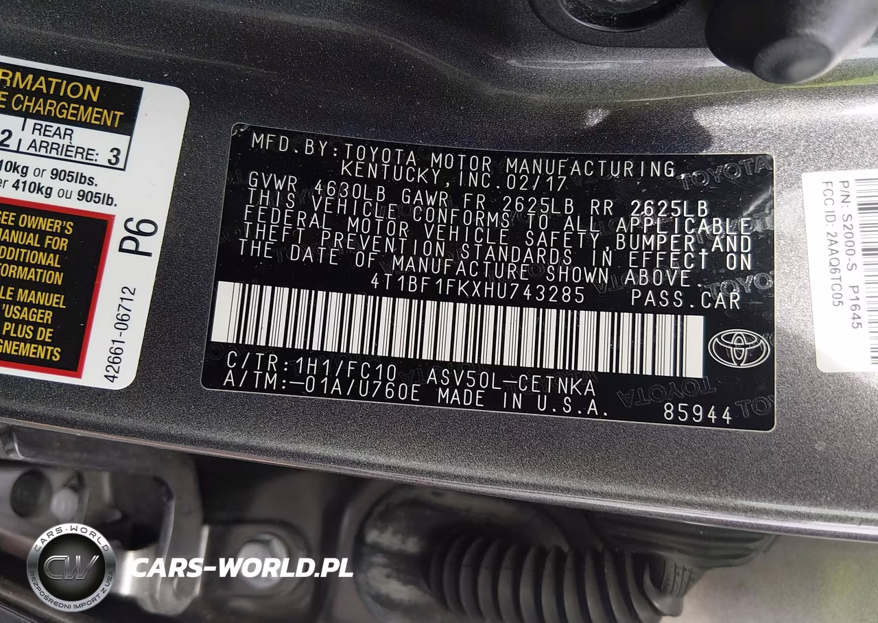 2017 Toyota Camry Le VIN:4T1BF1FKXHU743285 - 9