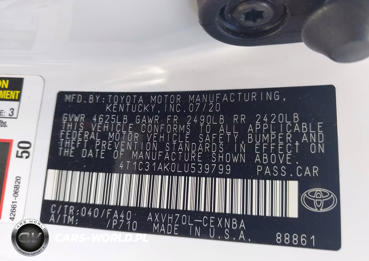 2020 Toyota Camry Le Hybrid VIN:4T1C31AK0LU539799 - 9