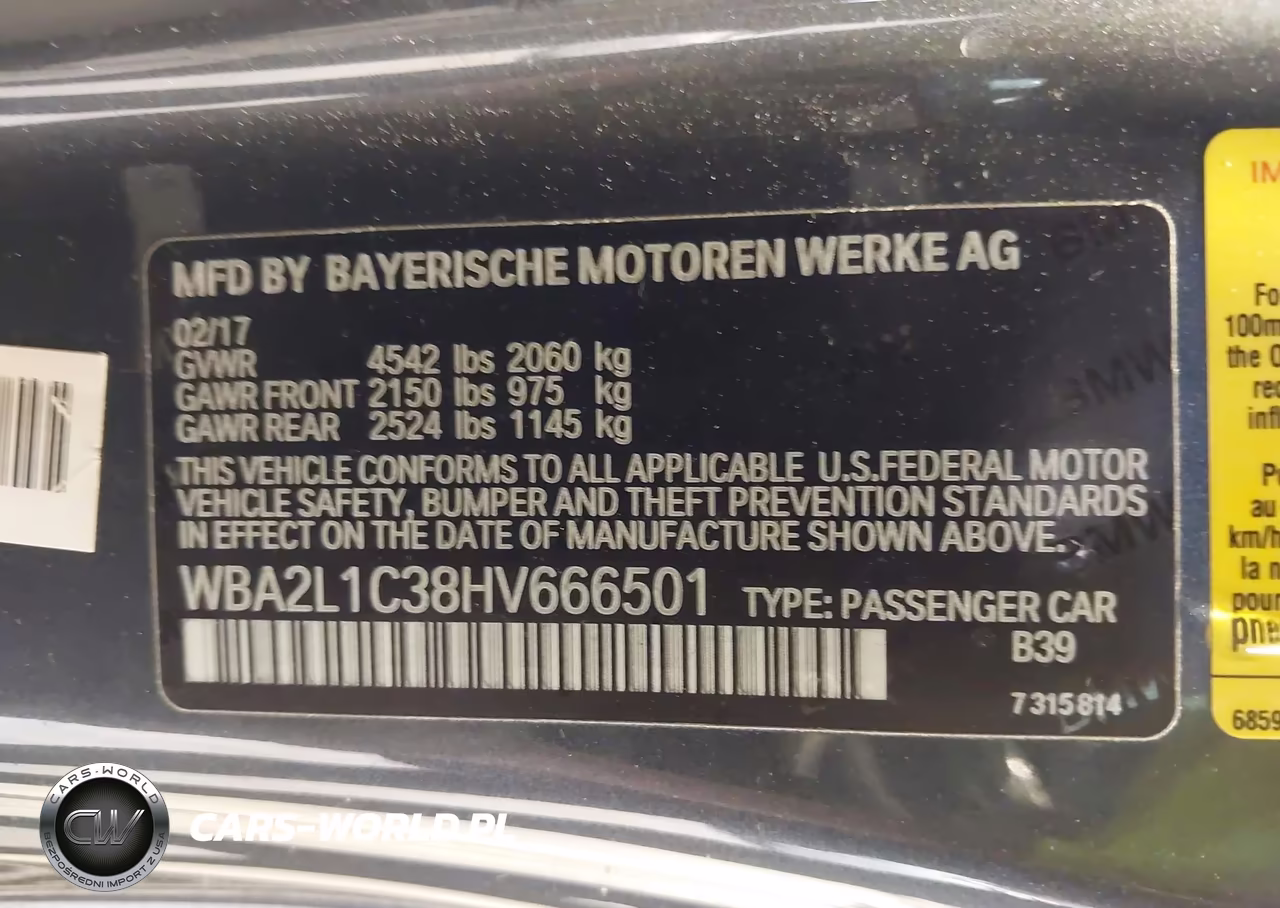 2017 BMW M240I VIN:WBA2L1C38HV666501 - 9